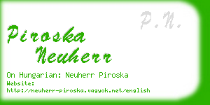 piroska neuherr business card